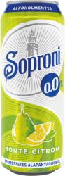 Soproni körte-citrom ízű alkoholmentes sörital 500 ml - ecofamily