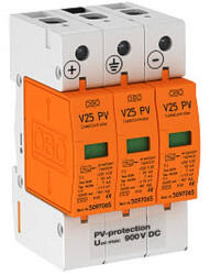 OBO CombiController V25 hárompólusú, napelemes rendszerh, 900V DC 5097447 (5097447)