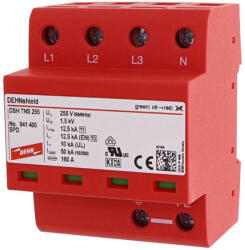 DEHN DEHNshield túlfeszültség-levezető 3 fázisú TN-S rendszerhez (1. +2. típus) DSH TNS 255 941400 (941400) - lumenet