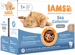 Iams 12x85g IAMS Advanced Nutrition Adult Sea Mix szószban nedves macskatáp