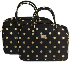 Wonder aktatáska laptop 15-16 hüvelykes arany pöttyös