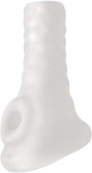 Perfect Fit Brand Breeder - nyitott péniszköpeny (10 cm) - fehér - szexaruhaz