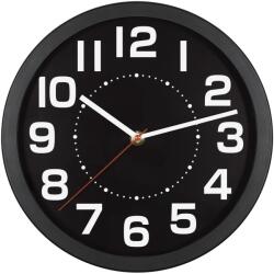 Somogyi Elektronic Home AWC250BK fali óra, üveg előlap, kontrasztos, jól leolvasható számlap, 1xAA elem tápellátás, átmérő 250mm