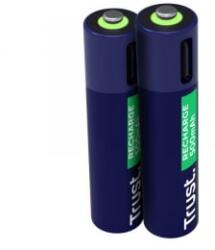 Trust újratölthető AAA elem USB-C csatlakozással 2db (25585) (25585)