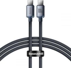 Baseus Cablu de date Baseus Crystal Shine, USB Type-C - USB Type-C, PD 100W, 3A, 1.2m, Negru
