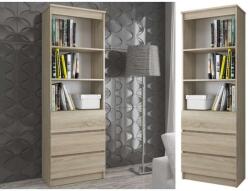 AKORD CLP 3 Fiók 2 Ajtós Álló Szekrény - Sonoma Tölgy, 60 cm Széles, 180 cm Magas, 35 cm Mély, Laminált Lap, ABS Szegély, Matt Kivitel, Összeszerelhető Bútor (RP0PREGDAB005)