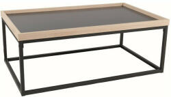 Signal Lagos Modern Téglalap Dohányzóasztal Laminált Tölgy-Fekete Fém Vázzal (LAGOSADC)