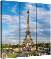 Eiffel-torony Vászonkép - 3 részes - 100x90 cm