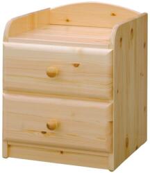 Komforttéka Csanád Éjjeliszekrény - Borovi Fenyő - 2 Fiókos