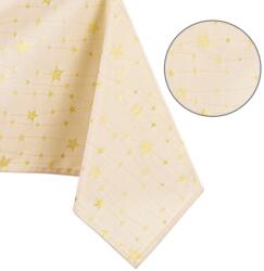 AmeliaHome Asztalterítő Stardust sárga nyomott ünnepi 30x100 AmeliaHome