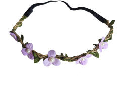  Virágos hajdísz - Lila apróvirágos gumis hajpánt