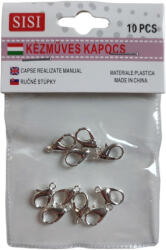 SISI Delfin kapocs 10 db 14x8 mm platina
