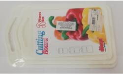 Dünya Műanyag vágódeszka szett 3 db-os vegyes (10820-vegyes)