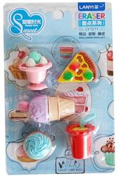  Radír szett lányoknak 5db-os- Finomságok