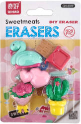  Radír szett lányoknak 5db-os- Hattyú, kaktusz