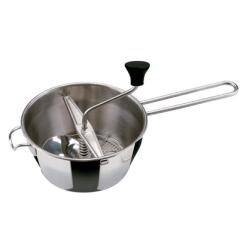 Inoxibar mini rozsdamentes zöldség/halpasszírozó 15 x 8, 5 cm egy fix betéttel, 18/10 rozsdamentes acélból (52157)