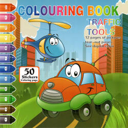  Számos színező matricával- Közlekedés