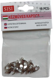 SISI Delfin kapocs 10 db 14x8 mm ezüst