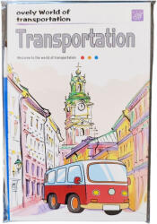  Gyerek kifestő könyv egyedi festéklappal és ecsettel - Közlekedés