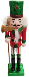  Karácsonyi Diótörő csillámos Figura baltával 18 cm