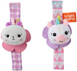 Bright Starts Bright Starts, Bratari unicorn si lama cu dentitie, pot fi atasate la incheietura mainii sau glezna, 12330, multicolor (74451123304)