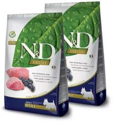 N&D N& D Dog Prime Dog Bárány & áfonya Adult Mini 2x7kg