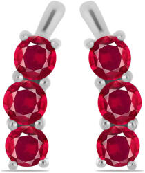  Ezüst Fülbevaló Madagaszkári Rubinnal, Y59612