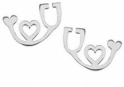 Sztetoszkóp fülbevaló, fehér arany ékszer