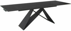 SIGNAL MEBLE Westin Ceramic Sahara Noir Bővíthető Üvegkerámia Étkezőasztal Fekete (SIG-WESTINCCC160) - pepita