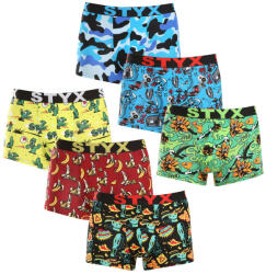 Styx 6PACK férfi boxeralsó Styx art sportos gumipánt többszínben (6G13198780) XXL - pepita