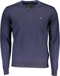 Harmont & Blaine gyapjú pulóver, V-nyakú, kék, XL