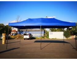 Flippy Sátor pavilon 3x6m összecsukható kék fémkeret udvarhoz, kerthez, rendezvényekhez