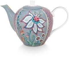 Pip Studio Porcelán teáskanna, Pip Stúdió, Világoskék, 1, 6l, Virágfesztivál kollekció