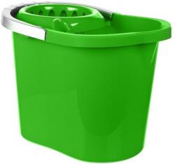  Galeata Gospodina, ovala din plastic, cu storcator detasabil, 13L, verde 37127VER