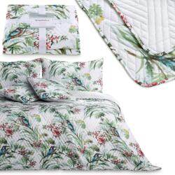 AmeliaHome Ágytakaró KINGFISHER fehér nyomott boho mikroszálas 260x280 AmeliaHome