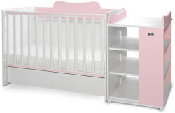 Lorelli Multi kombi ágy 190x72 - White Orchid Pink - pepita - 102 070 Ft