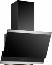 Bomann függőleges fali páraelszívó, DU7610G, 60 cm, 316 m³/h, 3 teljesítményfokozat, légkeringetés és elszívás, mechanikus vezérlőpanel, mosható alumínium zsírszűrő, LED lámpák, elegáns üvegk