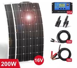  TRB hordozható, flexibilis monokristályos, 16V 200W-os napelem szett (16v200wnapelemszett)