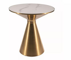Signal Aries Luxus Kerámia Dohányzóasztal Márvány-Arany Kúpos (ARIESBZL50)