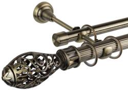 Toledo Dupla Függönyrúd - Antik Arany - 360 cm