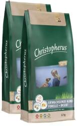 Christopherus Dog Adult Grain Free Pisztráng és rovar Small & medium 2x12kg - pepita