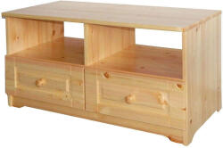 Komforttéka Borovi Fenyő TV Állvány - 2 Fiókos