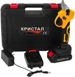 DDT Szőlő és ág olló, DDT-CRISTAL, 2 elem 21 V, 2 Ah, Nyitás 30 mm