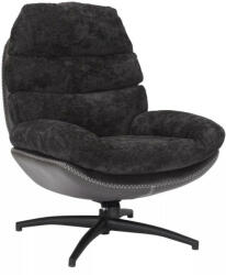 SIGNAL MEBLE Giselle Luxus Forgó Fotel Fekete Szövet-Műbőr Kárpitozással (GISELLEC)