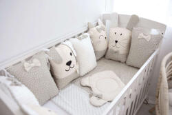 Bubaba Kiságy Ágyneműszett - Barna Kutya-Cica - 12 részes