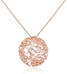  Ezüst Nyaklánc - Áttört Kör Medál - Rózsaarany