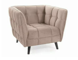 SIGNAL MEBLE Castello Velvet Bézs Bársony Fotel Wenge Lábakkal (CASTELLO1V28)