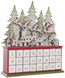 Karácsonyi Fa Adventi Naptár LED-es Világítással - 32x8, 5x38 cm