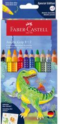 Faber-Castell Grip Jumbo Dinoszaurusz 8+2 db háromszögletű színesceruza készlet (FC110922) - officedepot