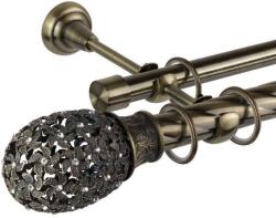  Annecy Dupla Függönyrúd - Antik Arany - 320 cm